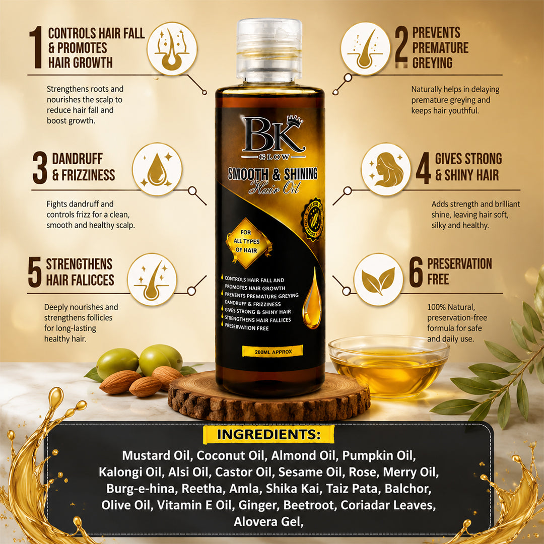 BK GLOW Smooth & Shining Hair Oil